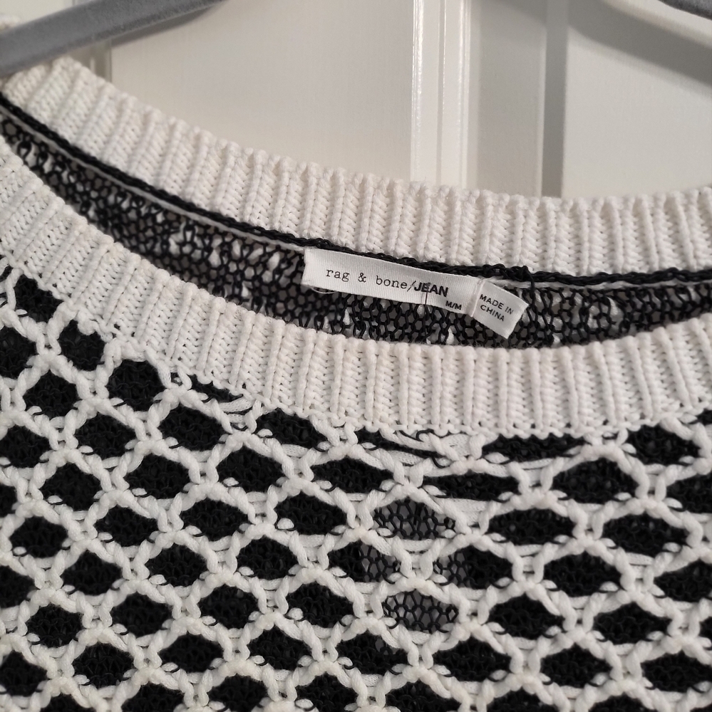 Rag & Bones Jean Tayn Croshet Mesh Tank Sweater - Picture 4 of 9